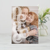 PEACE Overlay Typography' Photo Christmas Feiertagskarte (Stehend Vorderseite)