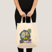 Peace Owl~Tasche Tragetasche (Vorderseite (Produkt))