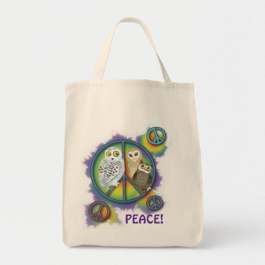 Peace Owl~Tasche Tragetasche (Vorne)
