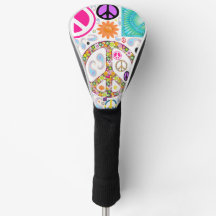 Peace & Paisley Collage Golf Head Cover