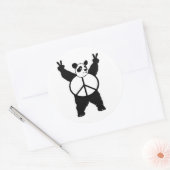 Peace Panda Runder Aufkleber (Umschlag)