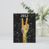 Peace Party New Year's 2012 Einladungspostkarte (Stehend Vorderseite)