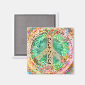 Peace Pastor Hübsche Blumeninspirivität Magnet (Vorderseite/Rückseite)