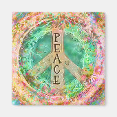 Peace Pastor Hübsche Blumeninspirivität Magnet (Vorne)