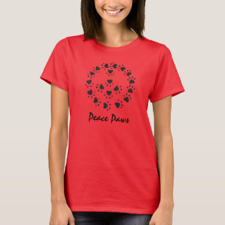 Peace Paws Cat Paw Peace Sign T-Shirt