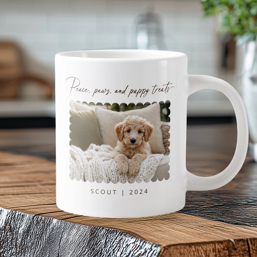 Peace Paws Puppy Leckereien Hund Foto Jumbo-Tasse