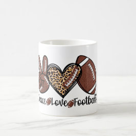 Peace Peace Love Football USA – Patriotic Sports Kaffeetasse