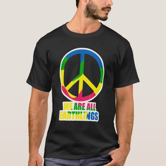 Peace Peace Peace Sprichwort Friedenssymbol Priest T-Shirt (Vorderseite)