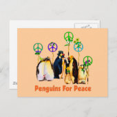 Peace Penguins Postkarte (Vorne/Hinten)
