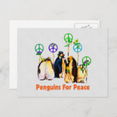 Peace Penguins Postkarte (Vorne/Hinten)