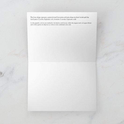 PEACE-Peptid Feiertagskarte (Innenseite)