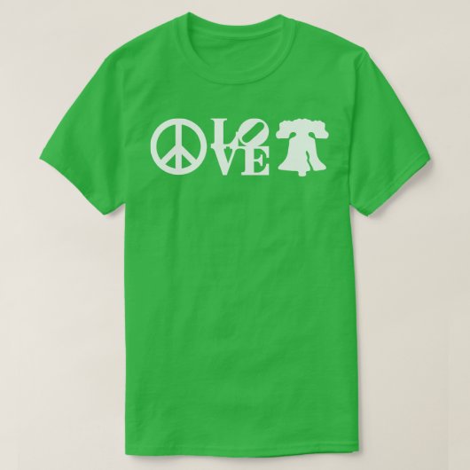 Peace Philadelphia Liebe Liberty Bell Philly F T-Shirt (Design vorne)