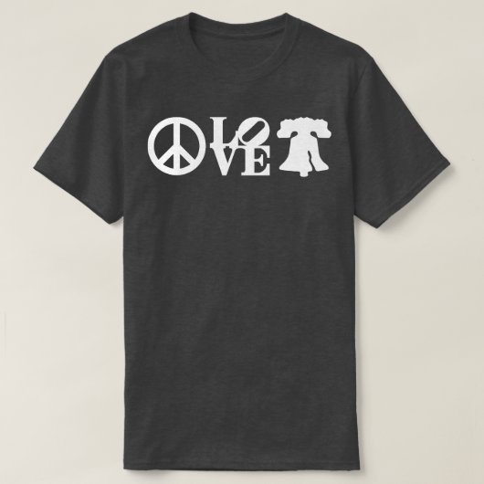 Peace Philadelphia Liebe Liberty Bell Philly F T-Shirt (Design vorne)