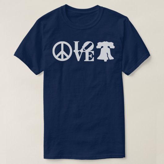 Peace Philadelphia Liebe Liberty Bell Philly F T-Shirt (Design vorne)