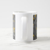 "Peace" Phrase, Feld der Sonnenblumen, Schwarz & W Jumbo-Tasse (Rückseite)