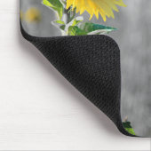 "Peace" Phrase, Feld der Sonnenblumen, Schwarz & W Mousepad (Ecke)