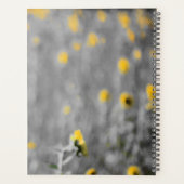 "Peace" Phrase, Feld der Sonnenblumen, Schwarz & W Planer (Rückseite)