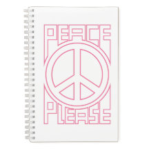 Peace Please Rosa Umriss-Schriftzug