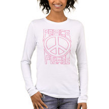 Peace Please Rosa Umriss-Schriftzug