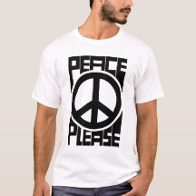 Peace Please Schwarze Schrift