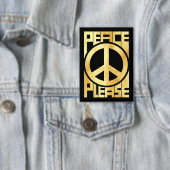 Peace Please Softgold-Schriftzug Button (Insitu)
