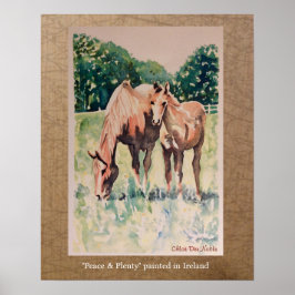 Peace & Plenty bemalt in Irland Poster