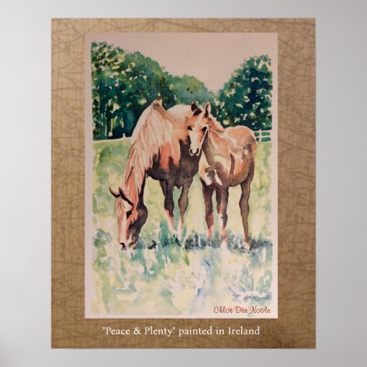 Peace & Plenty bemalt in Irland Poster (Vorne)