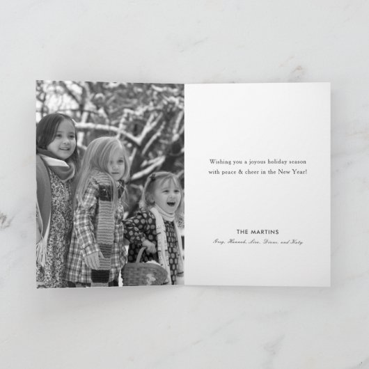 Peace Polar Bears Snow Globe Foto Weihnachten Karte (Innenseite)