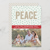 Peace Polka Dot Feiertagskarte (Vorne/Hinten)