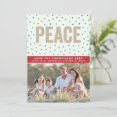 Peace Polka Dot Feiertagskarte (Stehend Vorderseite)