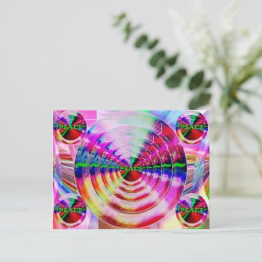 ~PEACE POSTKARTE (Stehend Vorderseite)