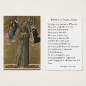 Peace Prayer St. Francis Prayer Card (Vorne & Hinten)