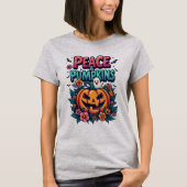 Peace & Pumpkin Halloween T-shir T-Shirt (Vorderseite)