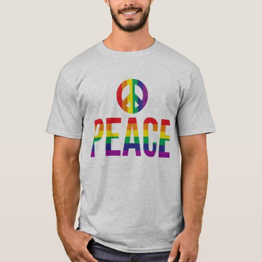 Peace Rainbow Colored T-Shirt (Vorderseite)