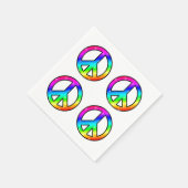 Peace Rainbow Paper Napkins Serviette (Ecke)