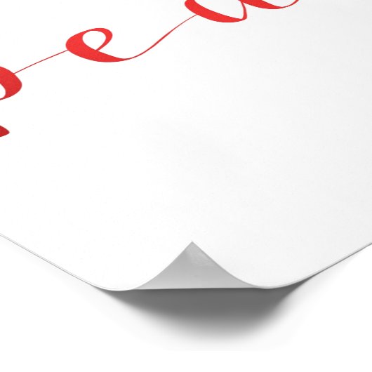 Peace-Red-Folieneffekt Poster (Ecke)