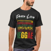 Peace Reggae Music Rasta Jamaica T-Shirt (Vorderseite)