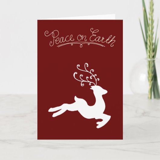 Peace Rentier Feiertagskarte (Vorderseite)