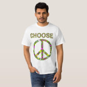 Peace - Retro Blume Peace Signer T - Shirt (Vorne ganz)