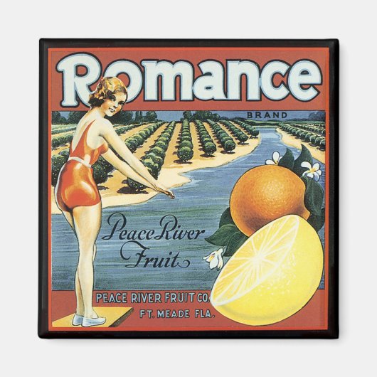 Peace River Fruit Company Crate Label Magnet (Vorne)