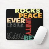Peace Rocks Best Hakuna Matata Text Mousepad (Mit Mouse)