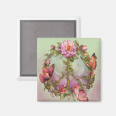 Peace Rose Art Magnet (Vorderseite/Rückseite)