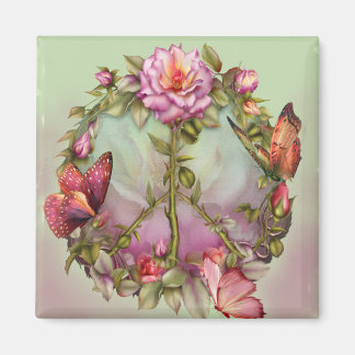 Peace Rose Art Magnet