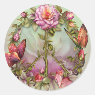 Peace Rose Art Sticker