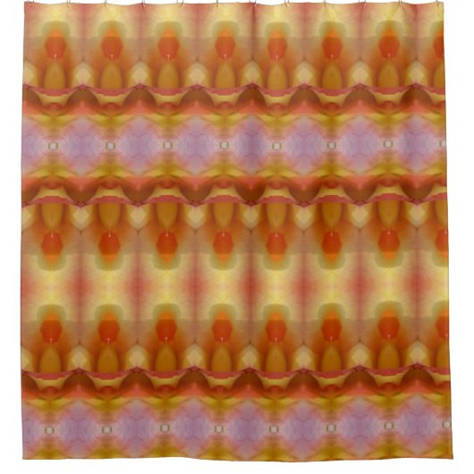 Peace Rose Ikat Duschvorhang (Vorderseite)