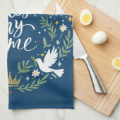 Peace Rules My Home Geschirrtuch (Viertel Falte)