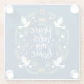 Peace Rules My Home Glasuntersetzer (Rückseite)