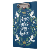 Peace Rules My Home Klemmbrett (Links)