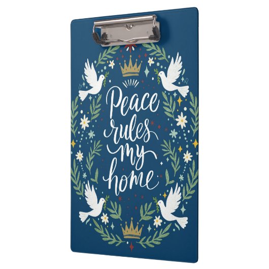 Peace Rules My Home Klemmbrett (Links)