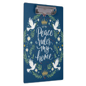 Peace Rules My Home Klemmbrett (Rechts)
